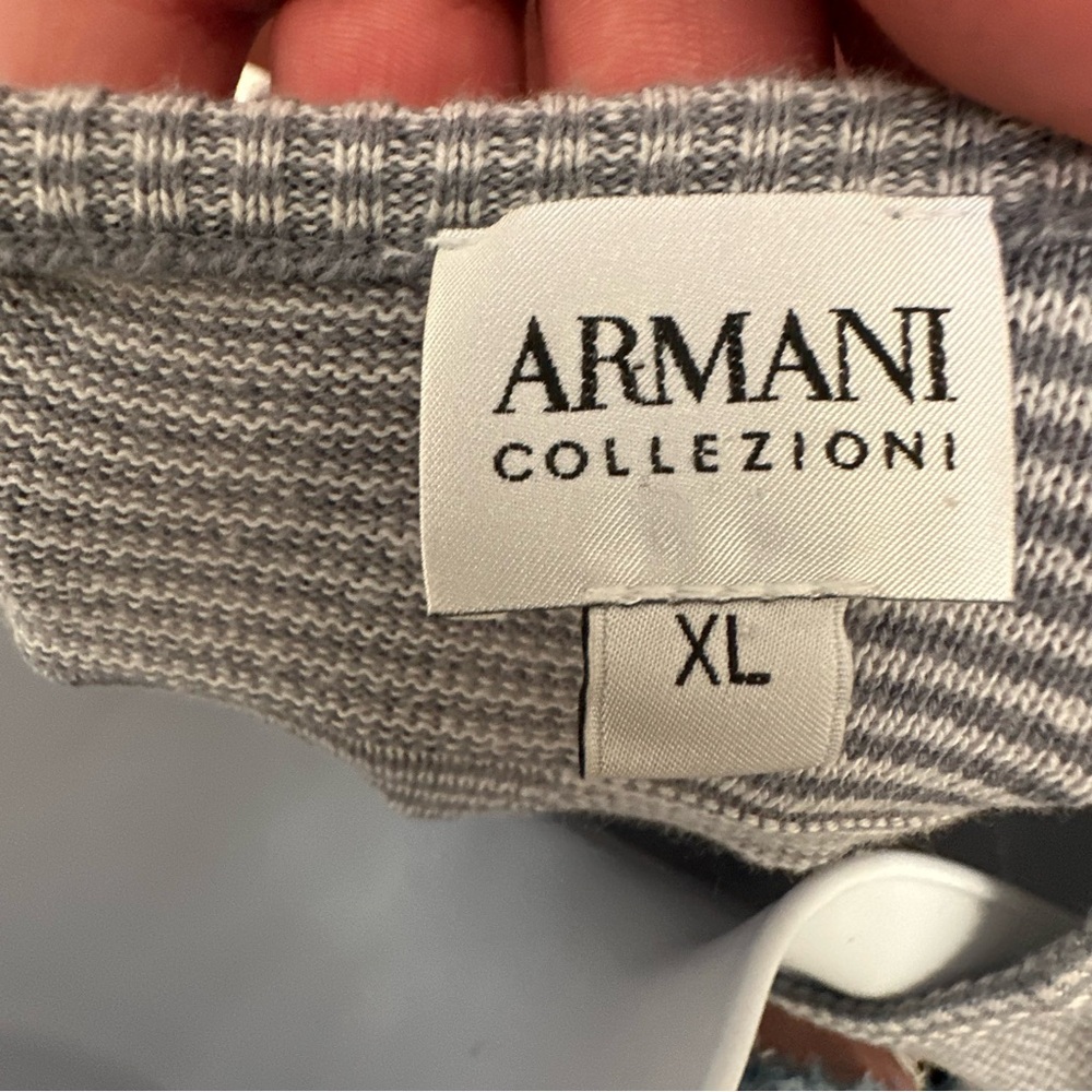 Striped Gray Patchwork Sweater - image 2